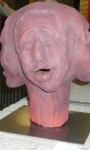 Veronica Petersdorf - "Mensch mit vielen Gesichtern" Skulptur aus Ton mit Eisenoxyd - 250€ oder 350€