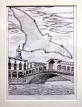 Siegfried Alexander Scholz - Venedig: Canal Grande mit Rialtobrücke