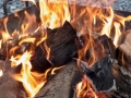 Das Feuer prasselt herrlich