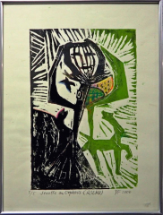 \"Sonette\" - mehrfarbiger Linodruck