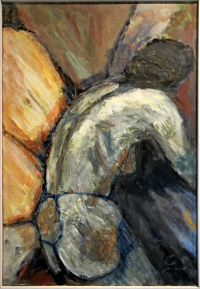 links: Akt III - 1994/1999 - Mischtechnik - 65x96cm