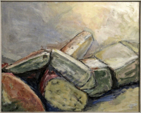 Erinnerte Strukturen - 1997/99 - Acryl auf Baumwolle - 101x81cm