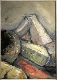 Strukturen - 1991 - Eitempera auf Leinwand - 51x72cm