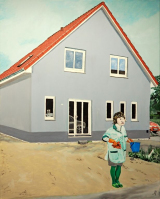 "Wegputzen" - © Acryl auf Leinwand - 100 x 80 cm - 2010