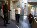 Fertig (v.l. Job Schräder, Marvin Knopf, Beate Freier-Bongaertz)
