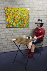 Johann Gnad: Carlotta im Garten, bei Kaffee und Kuchen
