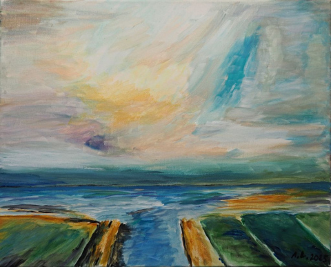 Annette Henke-Lüker: Frühlingin der Marsch