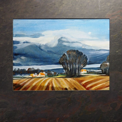 Karin Boidol: Westfälische Landschaft mit Blick auf den Teutoburger Wald