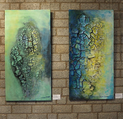 Veronica Petersdorf: Materialbild mit Marmormehl