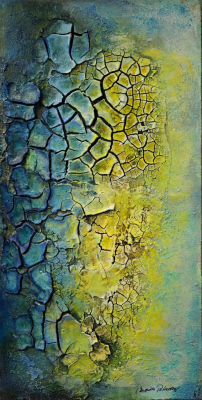 Veronica Petersdorf: Materialbild mit Marmormehl