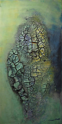 Veronica Petersdorf: Materialbild mit Marmormehl