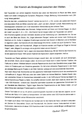 Gudrun Sturm: Der Kranich als Bindeglied zwischen den Welten