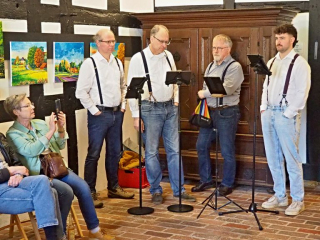 Das Kantorei-Quartett Borgholzhausen (v.l. Oliver Lieske, Christian Eckey, Matthias Nesemann, Jakob Lieske)