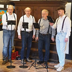 Das Kantorei-Quartett Borgholzhausen (v.l. Christian Eckey, Oliver Lieske, Matthias Nesemann, Jakob Lieske)