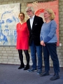 Astrid Schütze, Patrizia Casagranda und Job Schräder  stellen sich den Fotografen