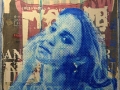 Blue Belief4 - Mischtechnik LKW-Plane auf Holz 100 x 100 cm